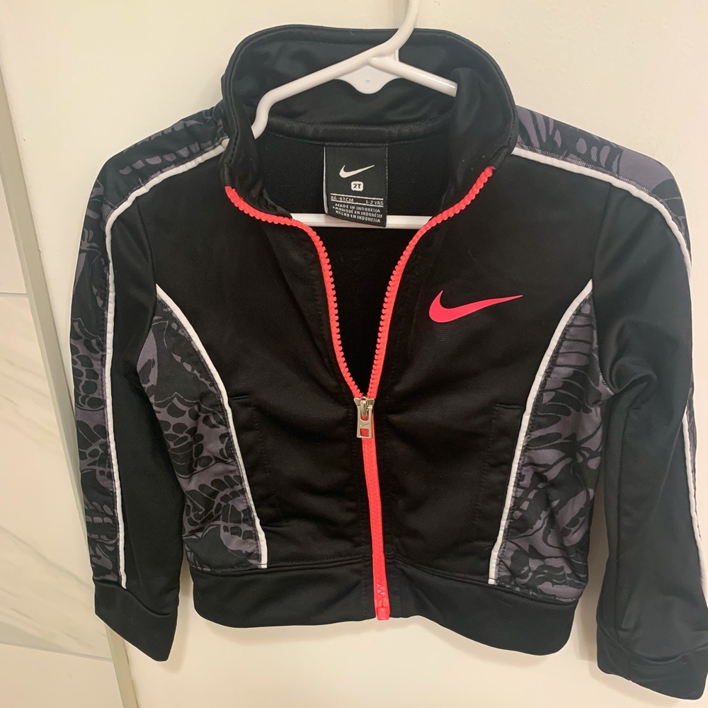 Nike Zip Toddler Sweater | Size: 2T | Color: Black/Gray/Pink | NWOT